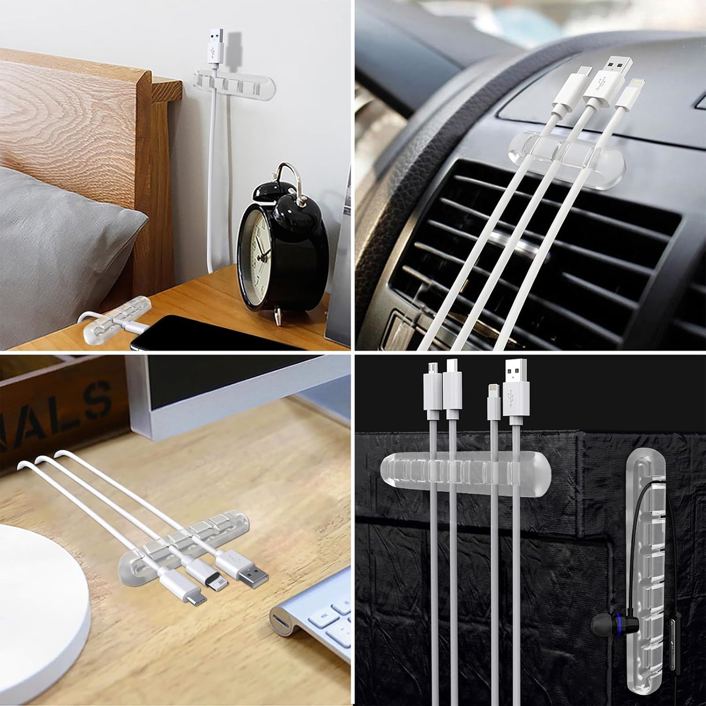 SOULWIT Silicone Cable Holder Clips