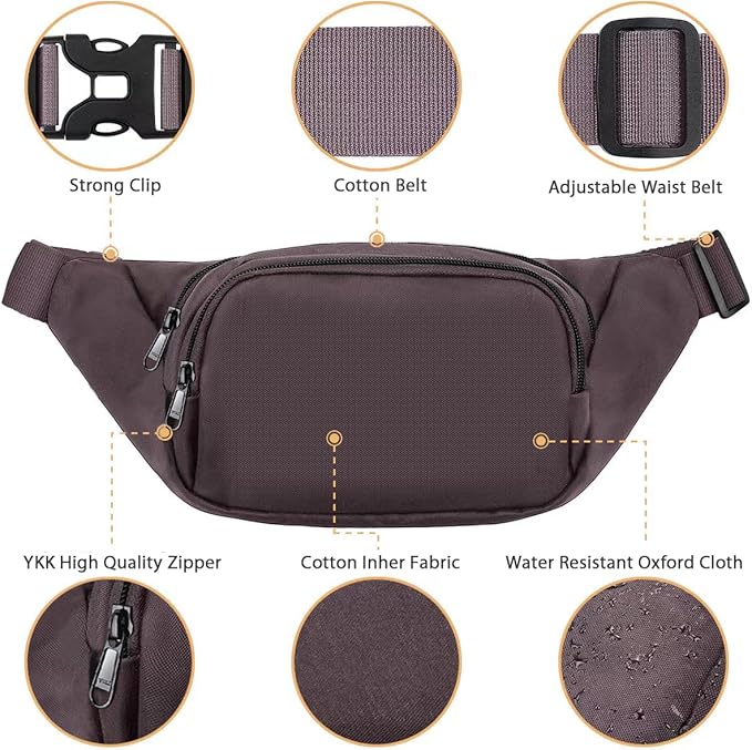 Syican Large Waterproof Fanny Pack