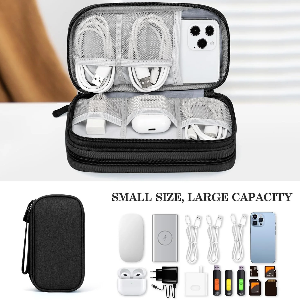 FYY Double Layer Travel Cable Organizer