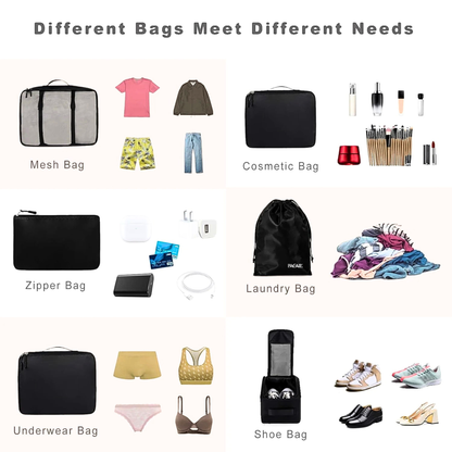 Premium Travel Packing Cubes | Luggage Organizer Set