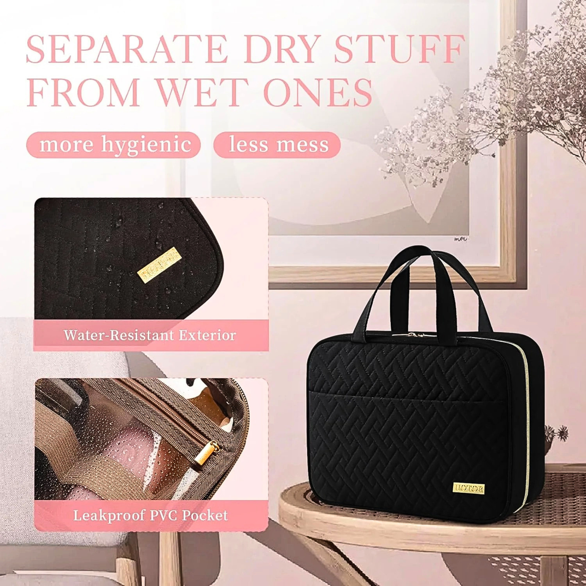 HOTOR Hanging Travel Toiletry Organizer