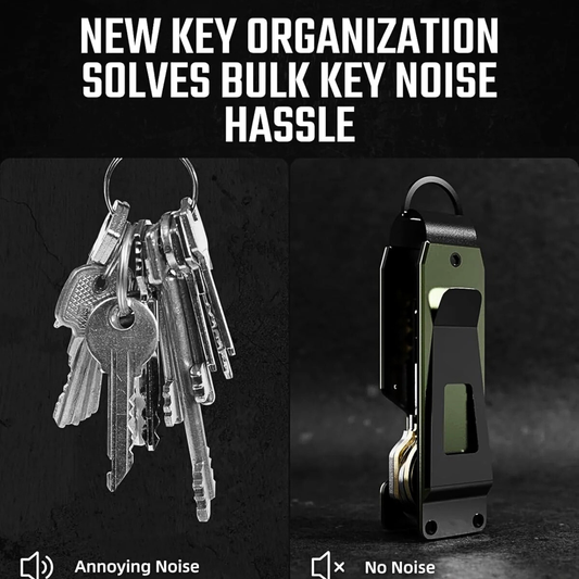 Minimalist Metal Key Organizer and Compact Holder