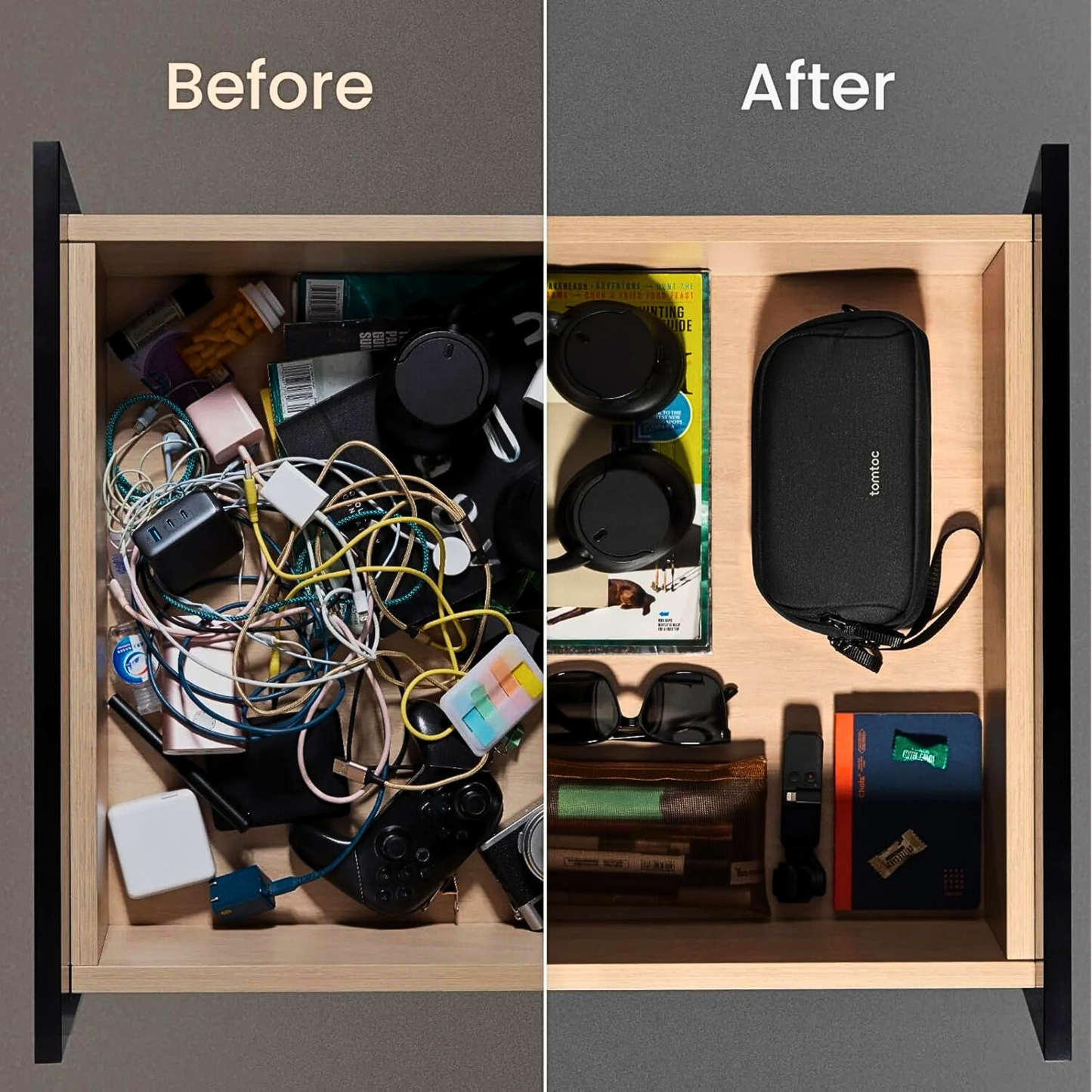 tomtoc Electronics Organizer Travel Case