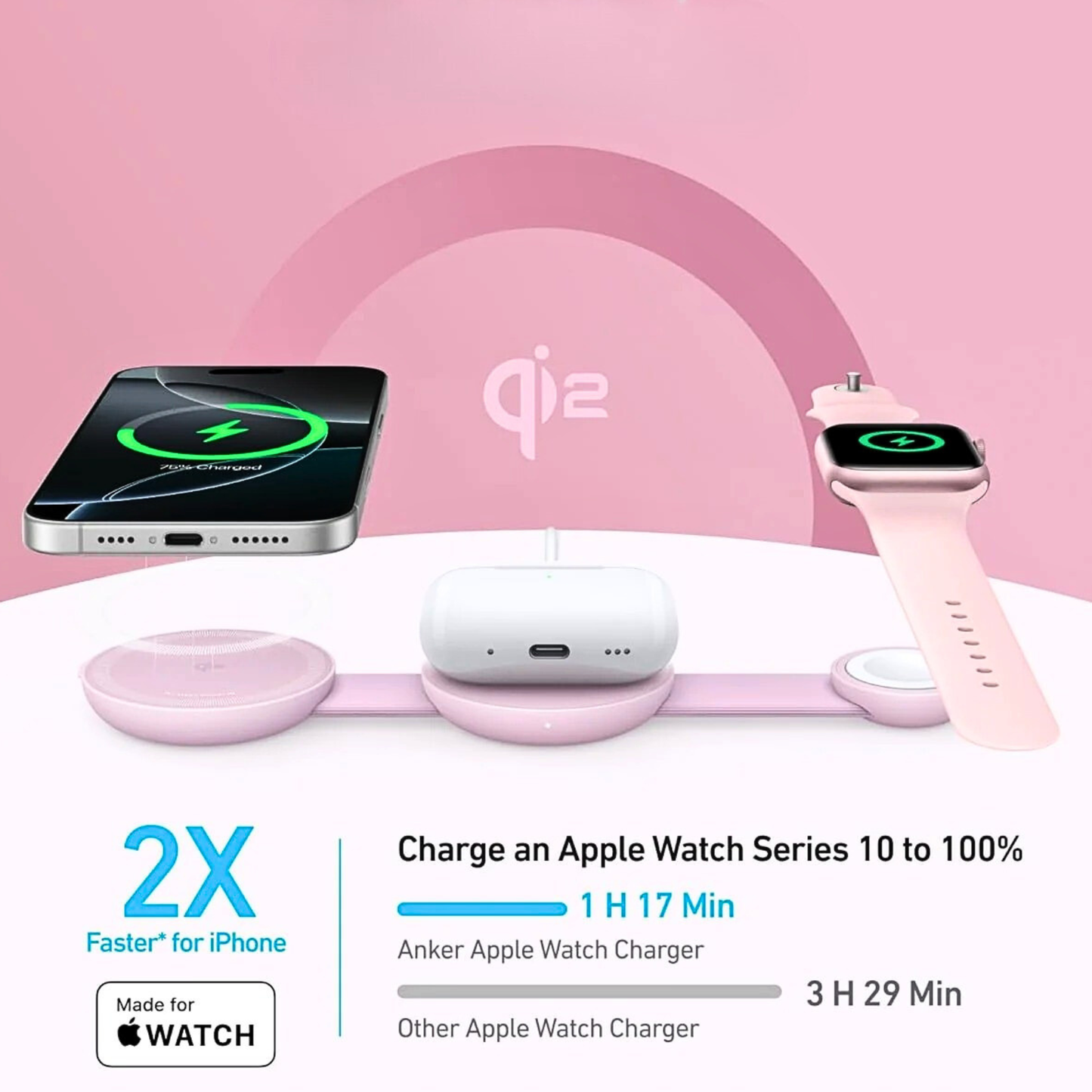 Anker MagGo 3-in-1 Foldable Wireless Charger