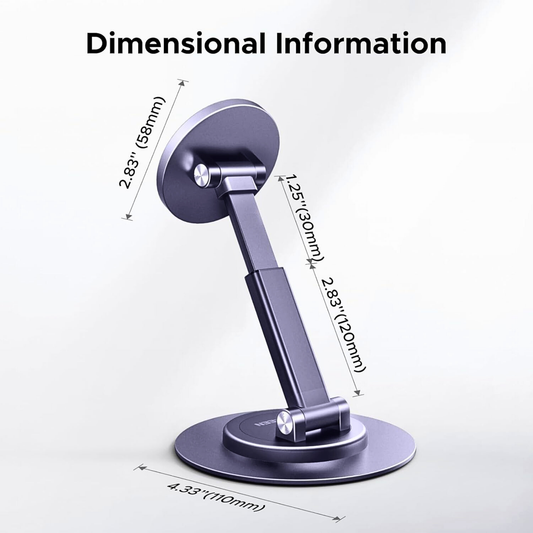 Magnetic Height-Adjustable Phone Stand With 360° Rotation