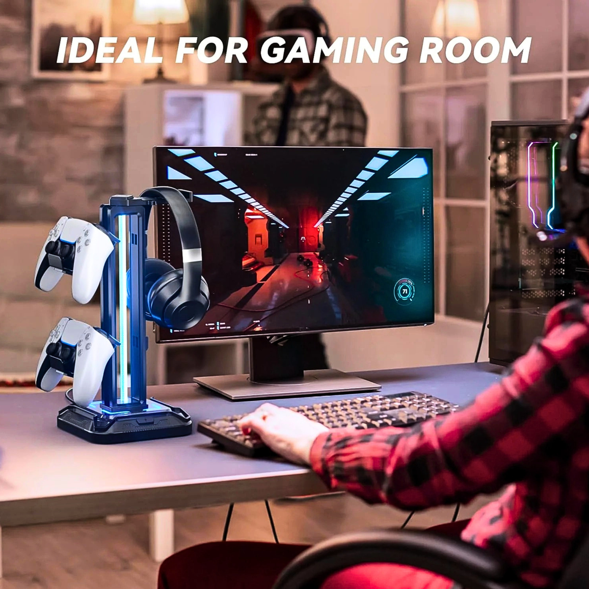RGB Dual Controller & Headphone Stand