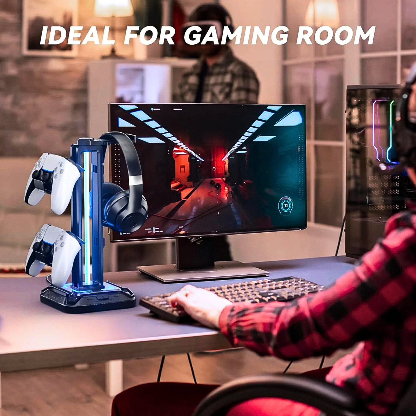 RGB Dual Controller & Headphone Stand