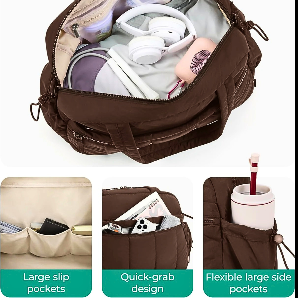 BAGSMART Water-Resistant Travel Duffel Bag