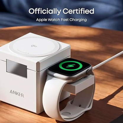 Anker 3-in-1 MagSafe Charging Cube | 15W Foldable Stand