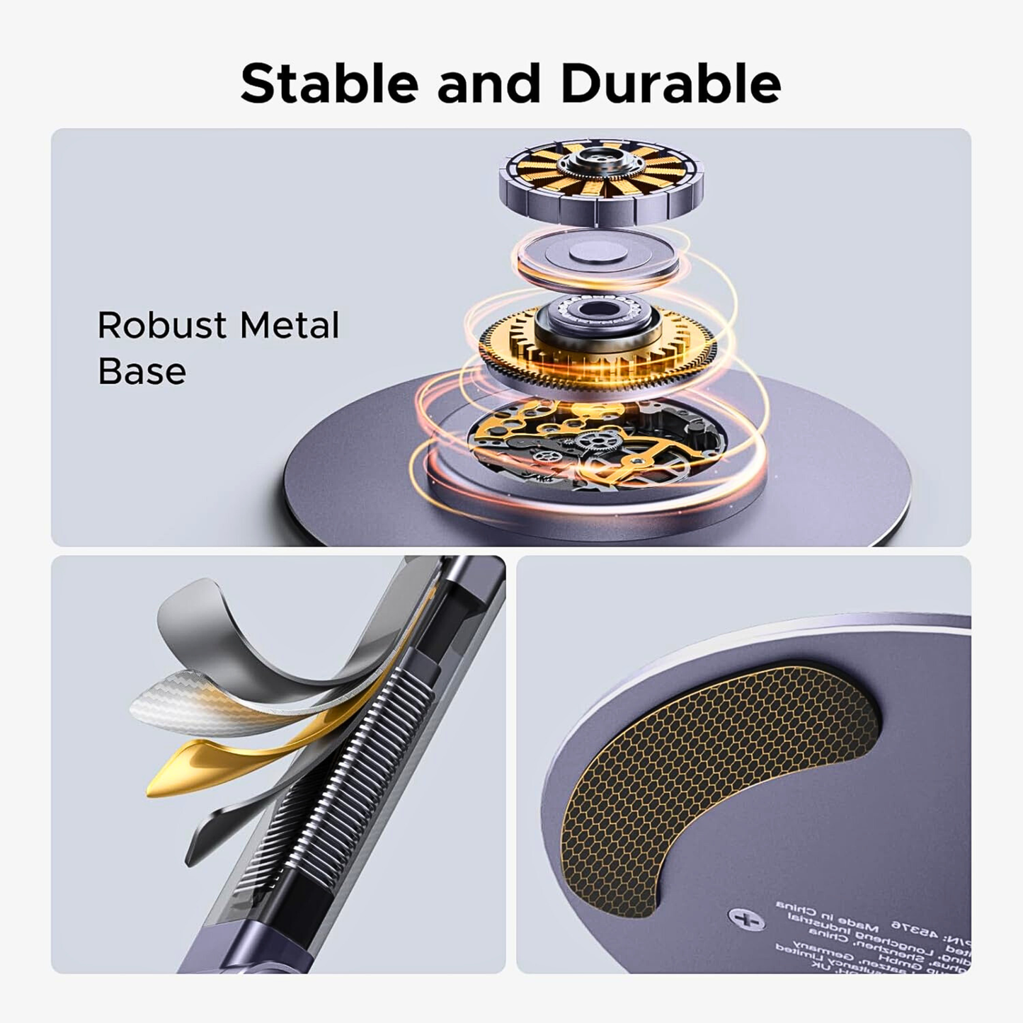 Magnetic Height-Adjustable Phone Stand With 360° Rotation