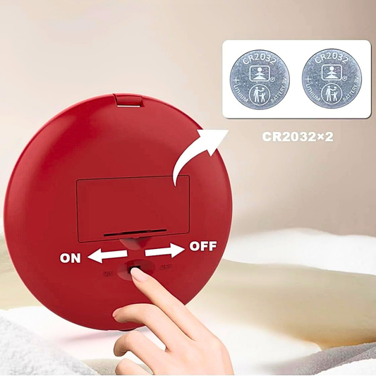 LUMINA Magnetic-Logic Travel 10X Micro-Clarity LED Makeup Mirror