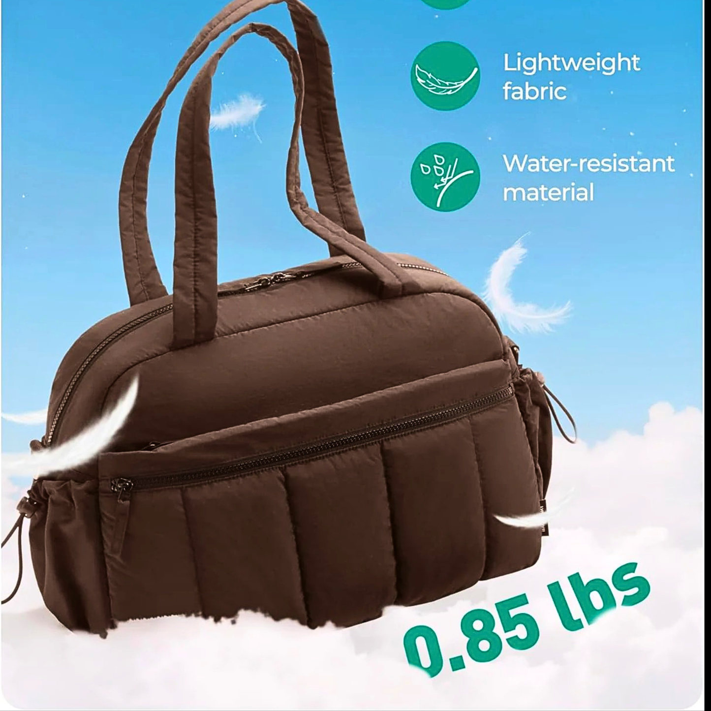 BAGSMART Water-Resistant Travel Duffel Bag