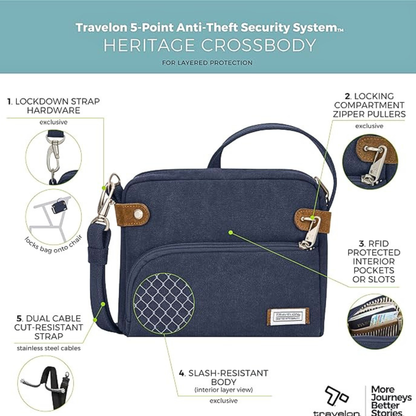 Travelon Anti-Theft Heritage Crossbody Bag