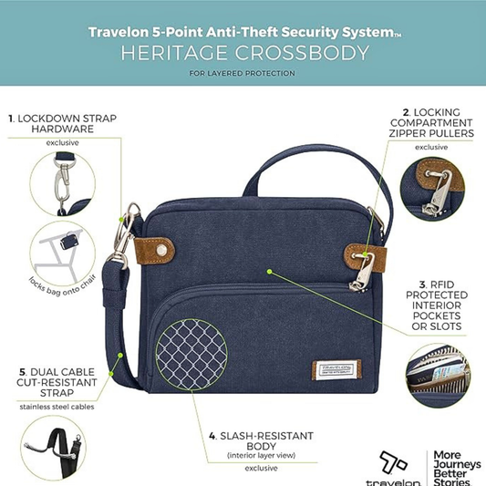 Travelon Anti-Theft Heritage Crossbody Bag