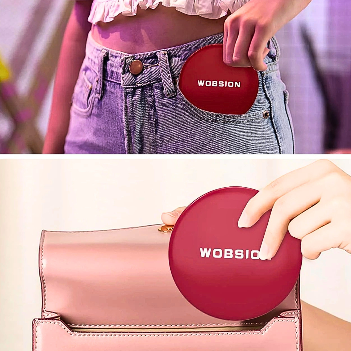 LUMINA Magnetic-Logic Travel 10X Micro-Clarity LED Makeup Mirror