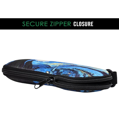 Lightweight Neoprene Sunglasses Case with Carabiner Clip