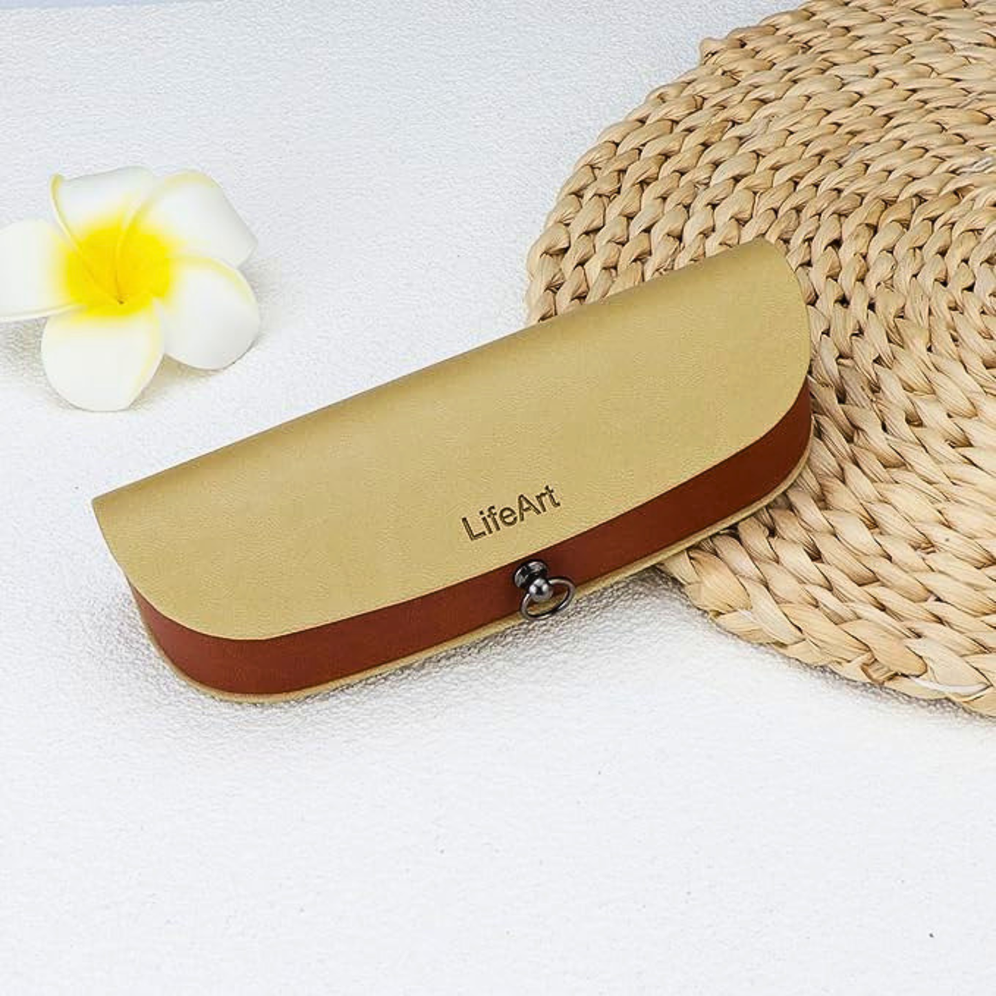 LifeArt PU Leather Hard Shell Eyeglass Case