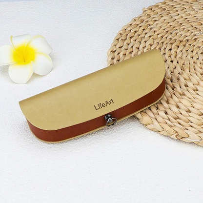 LifeArt PU Leather Hard Shell Eyeglass Case