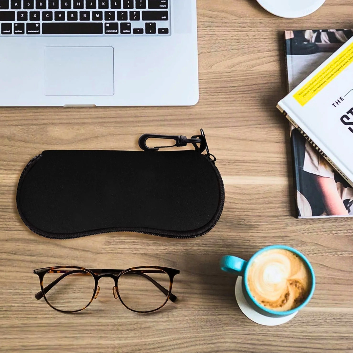 Lightweight Neoprene Sunglasses Case with Carabiner Clip
