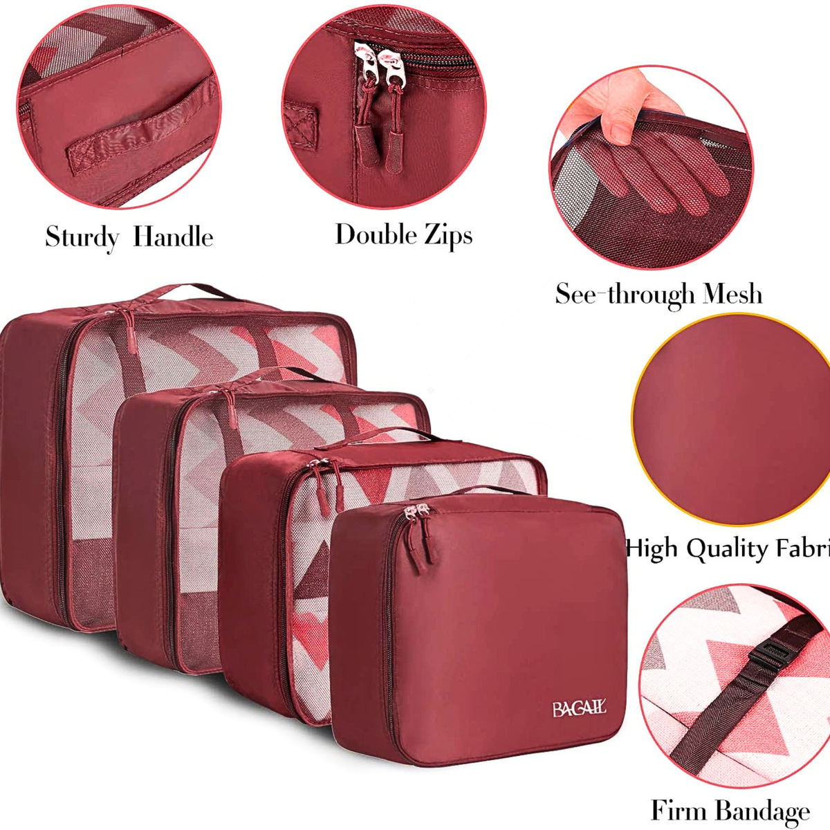Premium Travel Packing Cubes | Luggage Organizer Set
