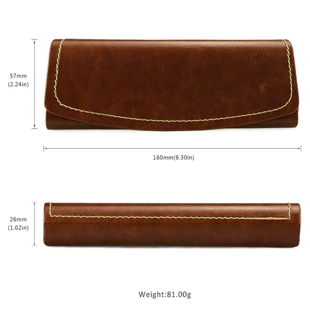LifeArt PU Leather Hard Shell Eyeglass Case
