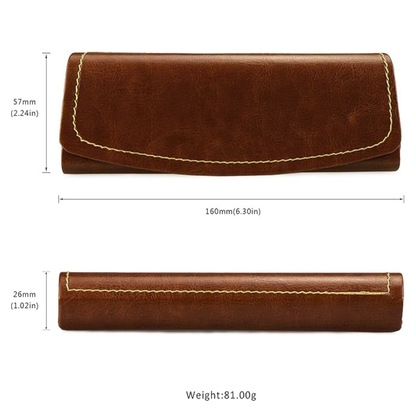 LifeArt PU Leather Hard Shell Eyeglass Case