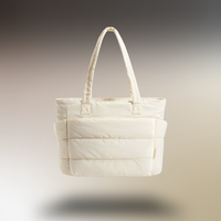 BAGSMART Lightweight Puffer Tote Bag with Zipper
