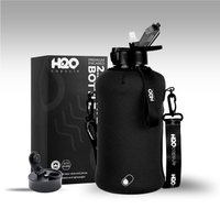 Half Gallon Water Bottle with Storage Sleeve and Straw