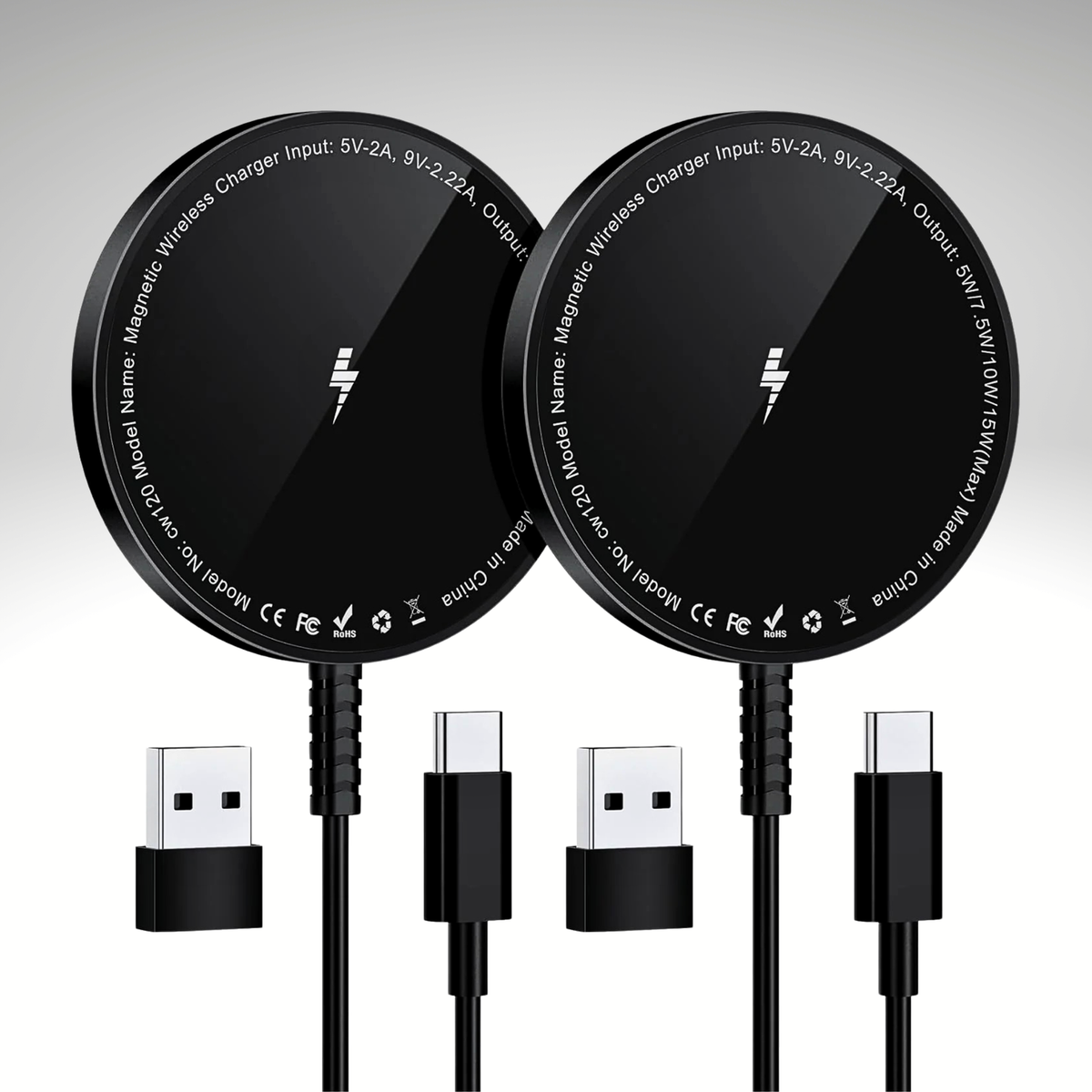 Bohuma 15W Magnetic Wireless Charger 2-Pack