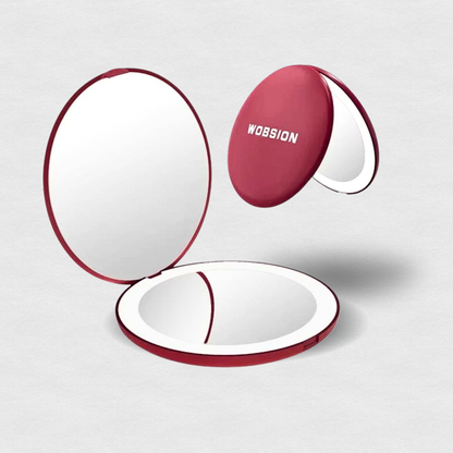 LUMINA Magnetic-Logic Travel 10X Micro-Clarity LED Makeup Mirror