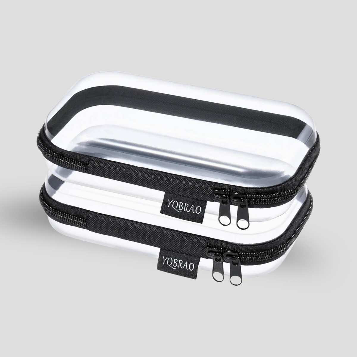YQBRAO Clear Hard Shell Zipper Case