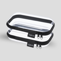 YQBRAO Clear Hard Shell Zipper Case
