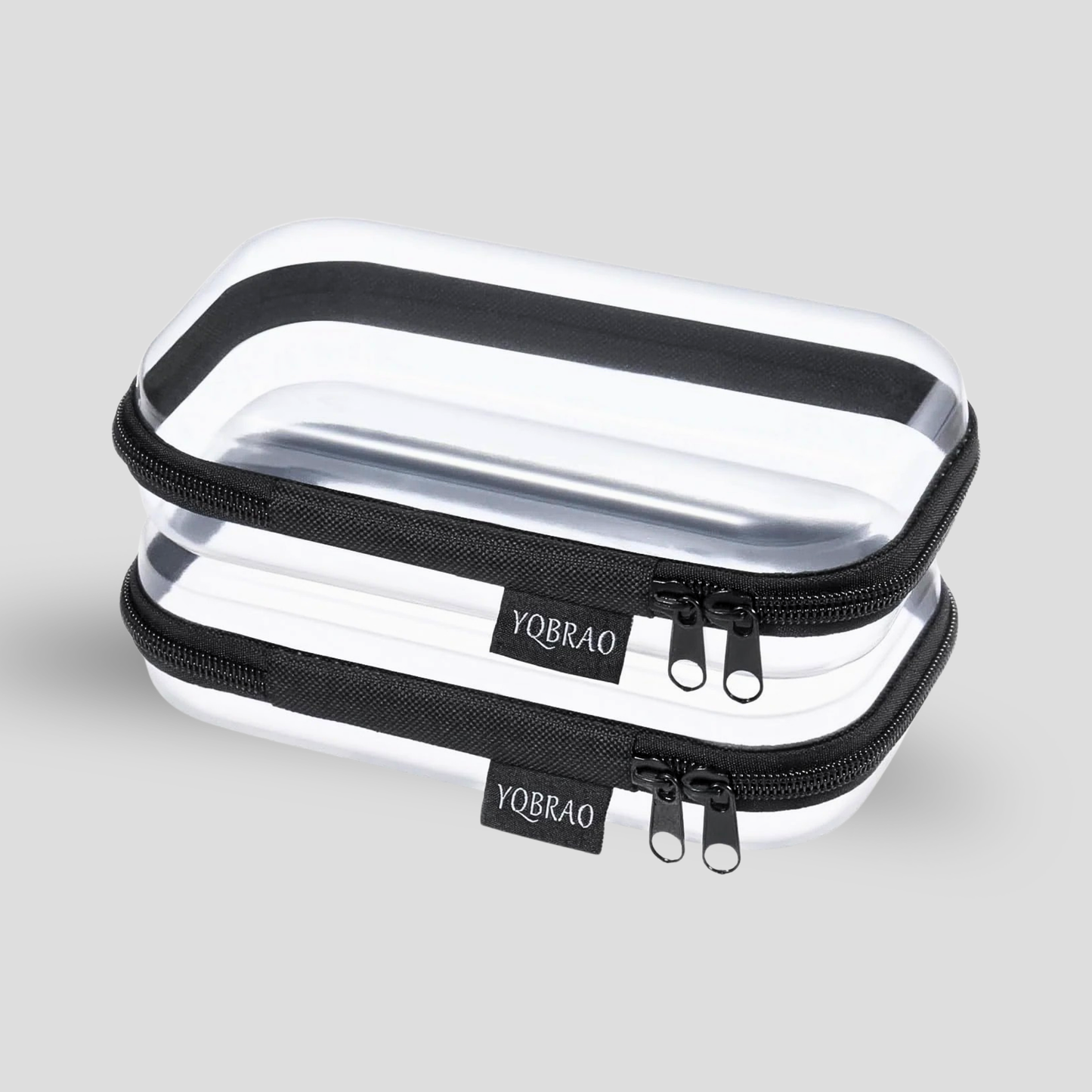 YQBRAO Clear Hard Shell Zipper Case