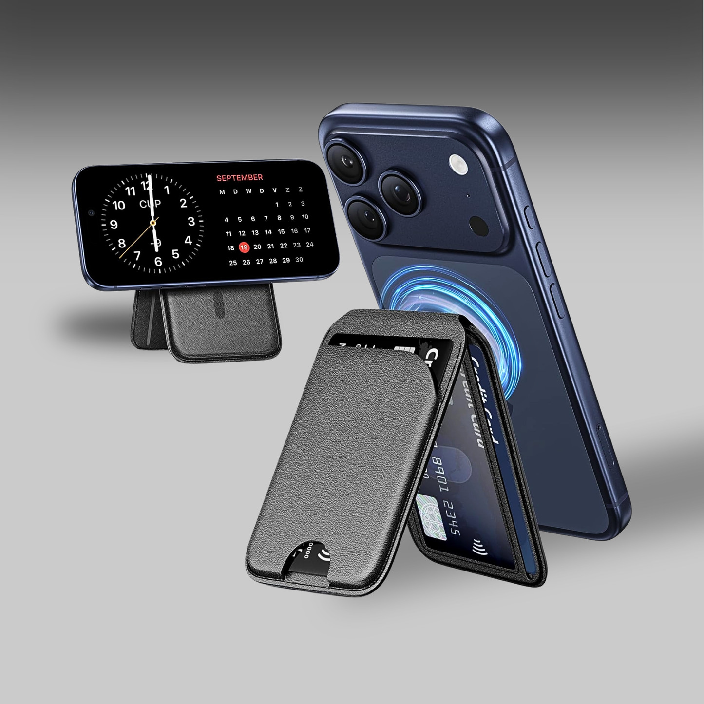 Magnetic Phone Wallet Stand
