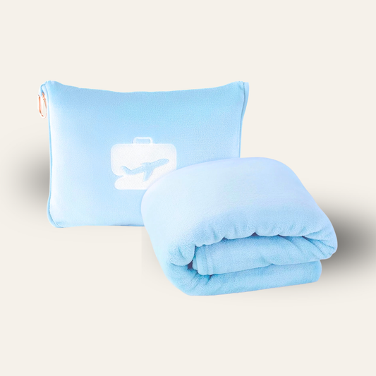 Travel Blanket With Pillow Carry Case