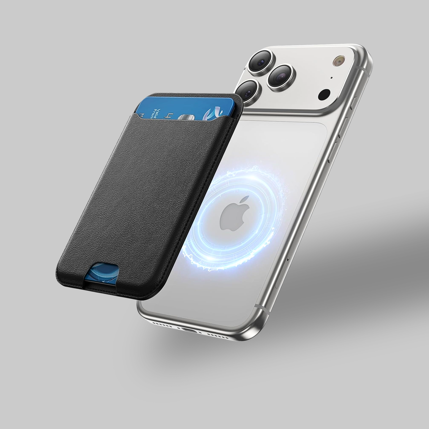 Slim Magnetic Leather Phone Wallet