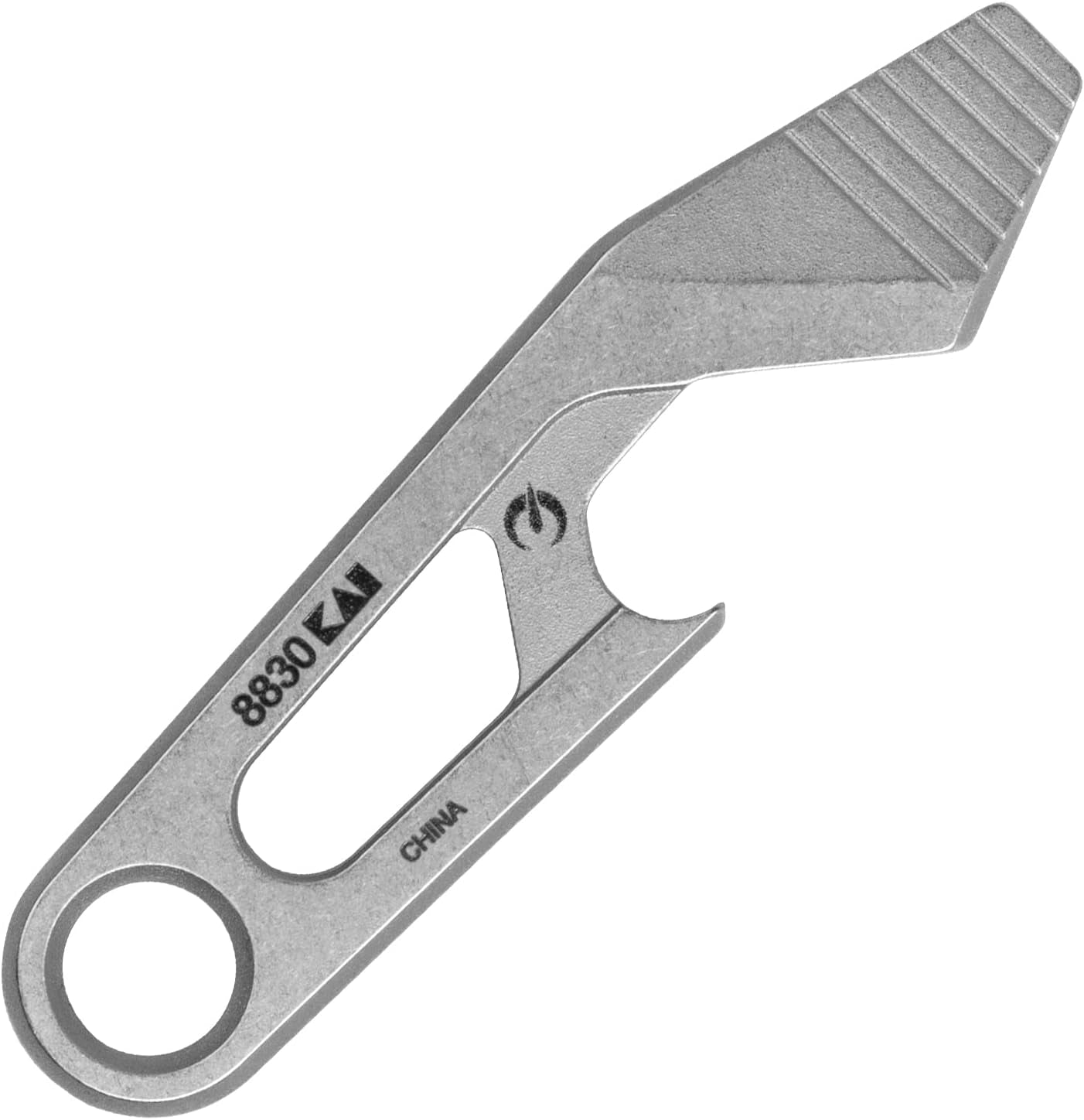 Recap Keychain Bottle Opener, Gray Multi Tool with Bottle Opener, Pry Bar, and Flathead Screwdriver Tip, Fits Key Ring, Size of a House Key