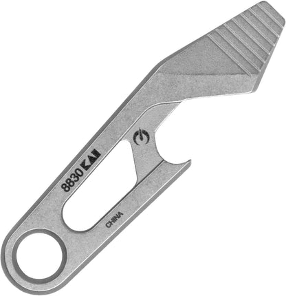 Recap Keychain Bottle Opener, Gray Multi Tool with Bottle Opener, Pry Bar, and Flathead Screwdriver Tip, Fits Key Ring, Size of a House Key