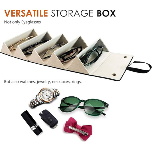 LifeArt PU Leather Hard Shell Eyeglass Case
