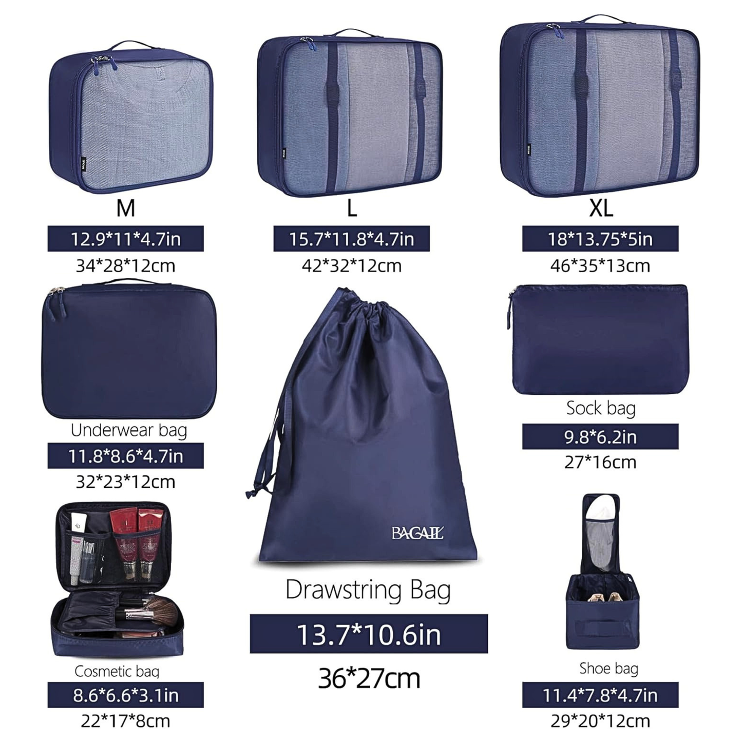 Premium Travel Packing Cubes | Luggage Organizer Set