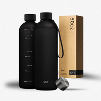 Minimalist Shatterproof Travel Water Bottle with Tracker
