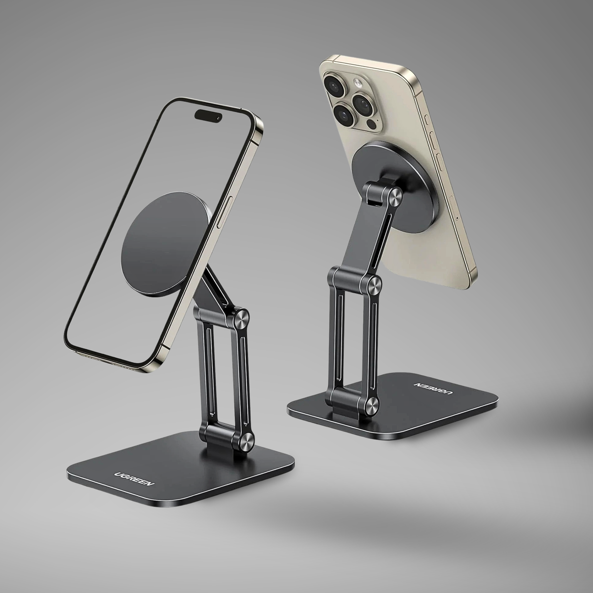 Magnetic Cell Phone Stand With Adjustable Arms