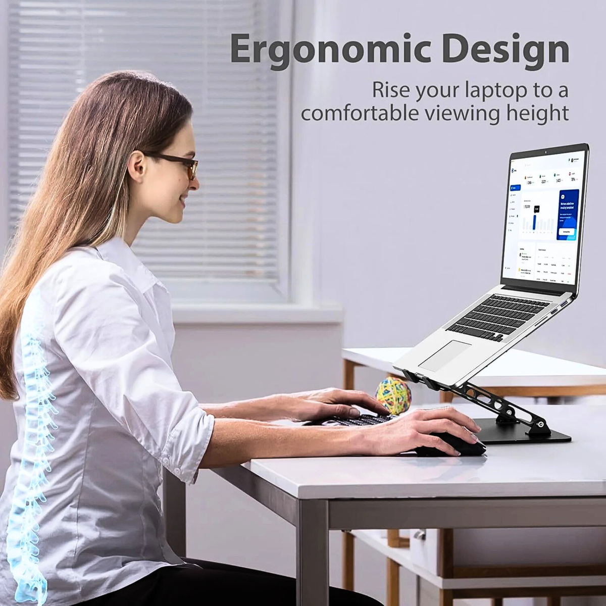 Portable Ventilated Metal Laptop Stand