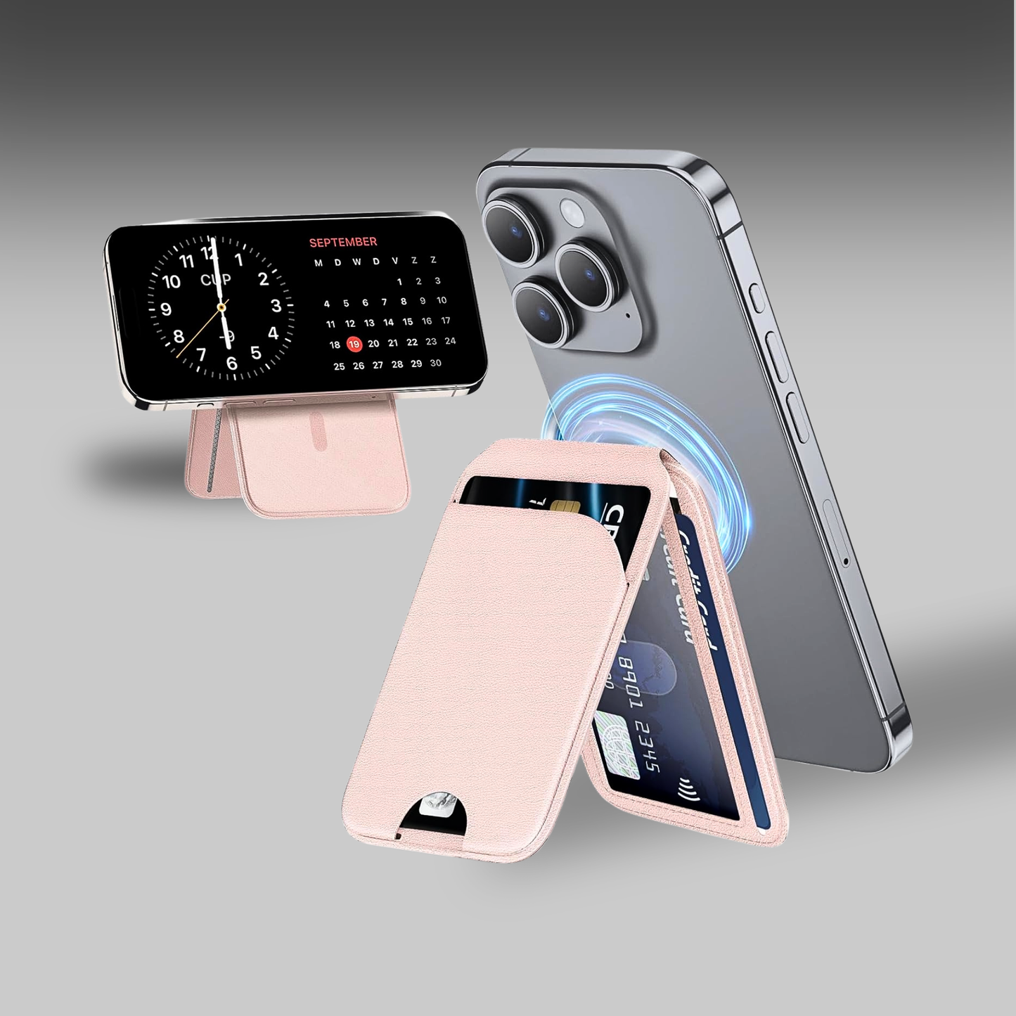 Magnetic Phone Wallet Stand