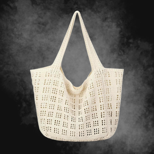 Hatisan Handmade Crochet Knit Beach Tote