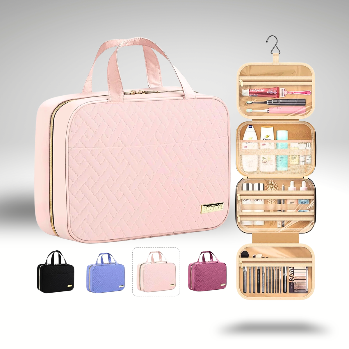 HOTOR Hanging Travel Toiletry Organizer