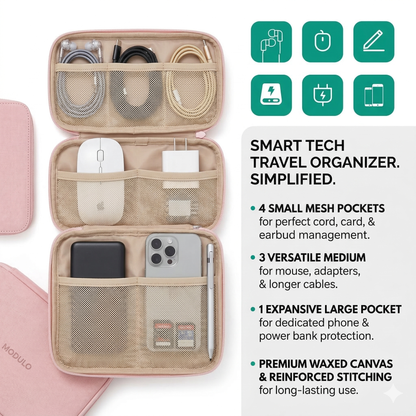 BAGSMART Tech Organizer Pouch | Everyday Cable Storage