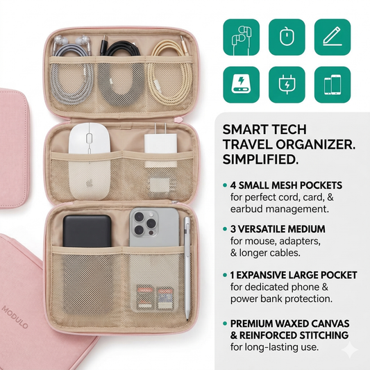 BAGSMART Tech Organizer Pouch | Everyday Cable Storage