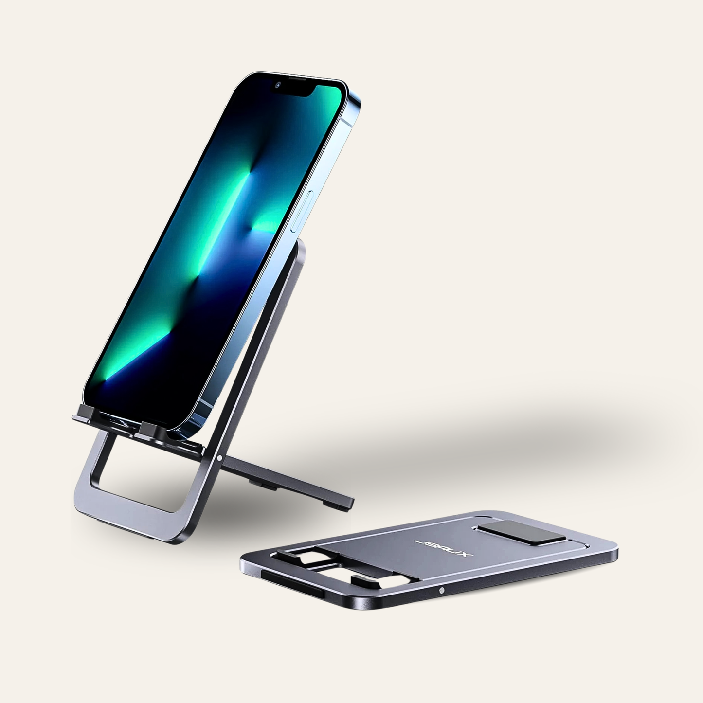 Ultra Thin Foldable Aluminum Phone Stand With 0°–90° Adjustment