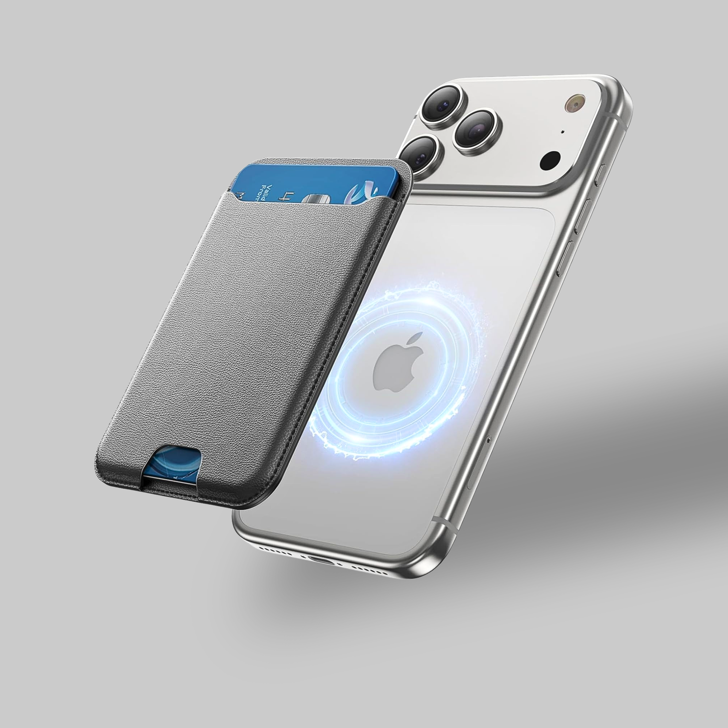 Slim Magnetic Leather Phone Wallet
